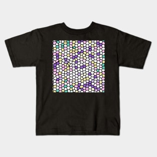 Painted Glass of Diamond Unicorn Dots Pattern Kids T-Shirt